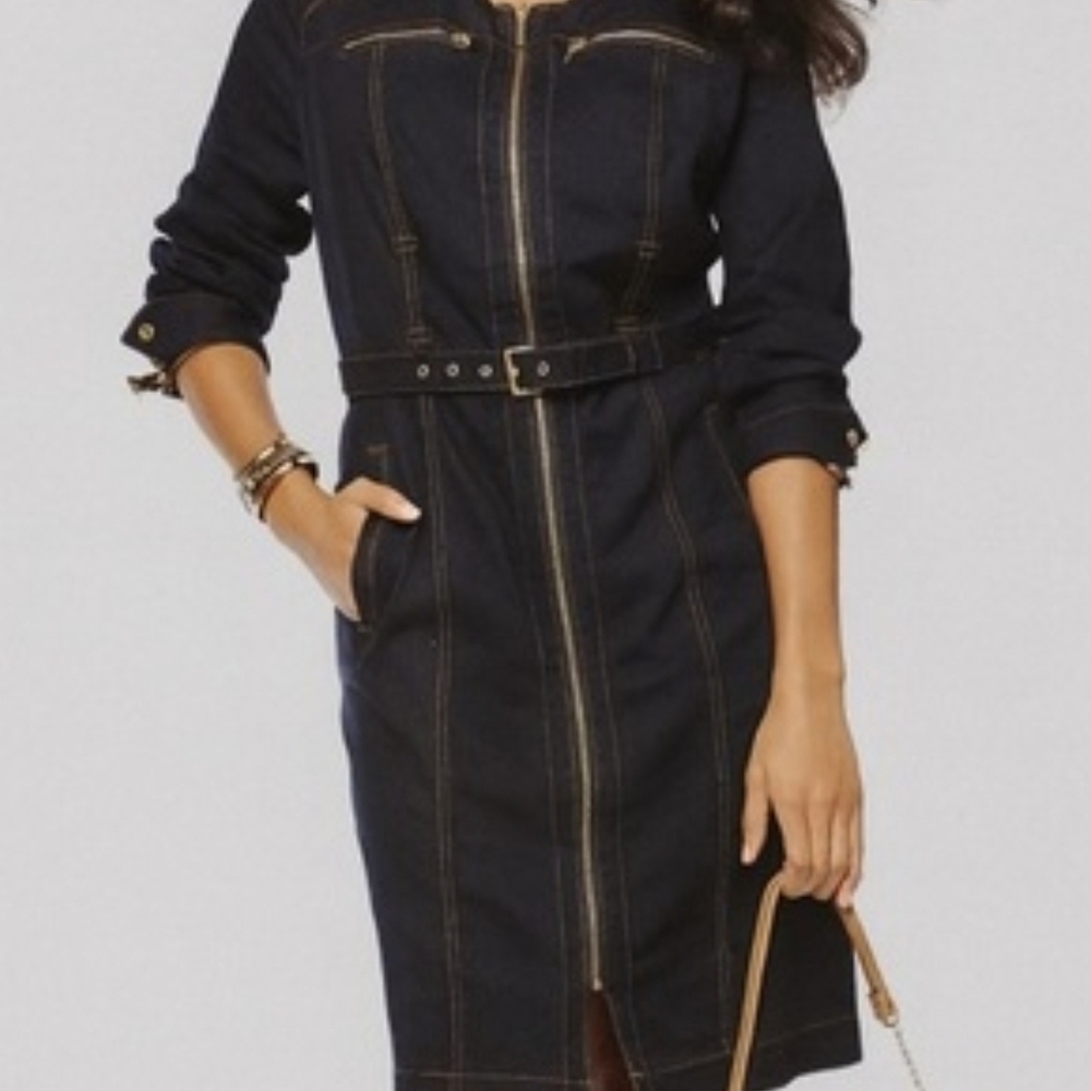 Women's Black Denim Dress